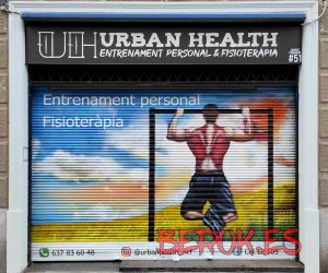 Graffiti Persiana Entrenamiento Fisioterapia Urban Health 300x100000